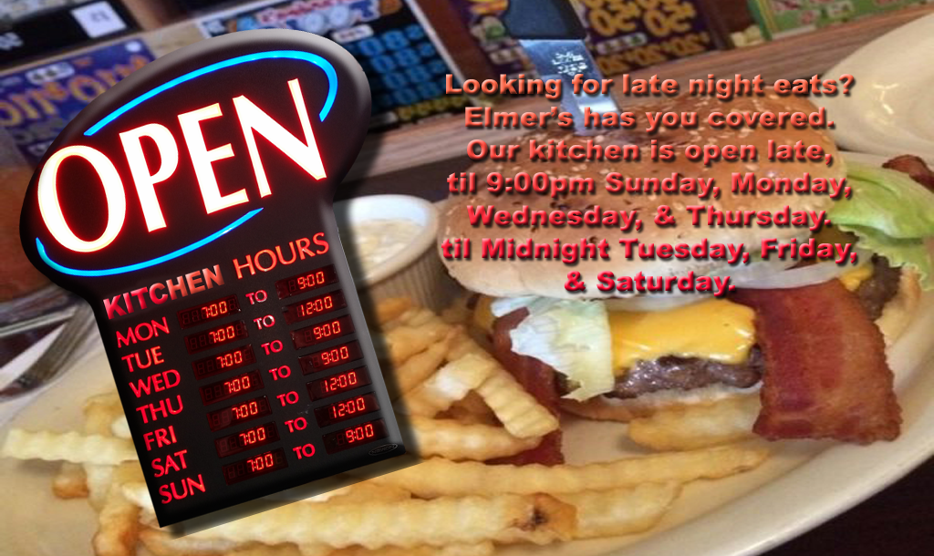 Where to eat near me open late
